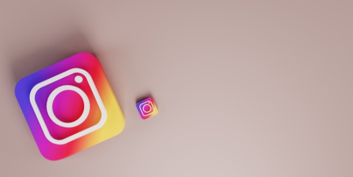 Instagram on cream background