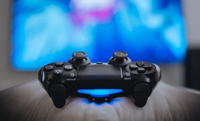 PS4 controller turned on